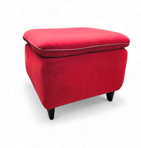 Senta armchair / hocker / ottoman by Gerard van den Berg for Wittmann / red velvet upholstery / marked
Stunning condition