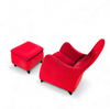 Senta armchair / hocker / ottoman by Gerard van den Berg for Wittmann / red velvet upholstery / marked
Stunning condition