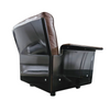 2 x Black Shell & brown Leather 620 Chair Programme Lounge Chair by Dieter Rams for Vitsoe, 1980s