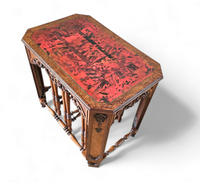 Art Deco / nesting table 3 x / attributed to Maison Franck / inlaid tortoiseshell top / 1920
