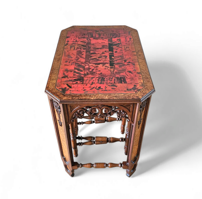 Art Deco / nesting table 3 x / attributed to Maison Franck / inlaid tortoiseshell top / 1920
