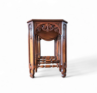 Art Deco / nesting table 3 x / attributed to Maison Franck / inlaid tortoiseshell top / 1920