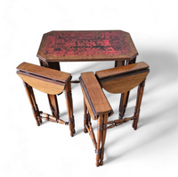 Art Deco / nesting table 3 x / attributed to Maison Franck / inlaid tortoiseshell top / 1920