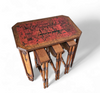 Art Deco / nesting table 3 x / attributed to Maison Franck / inlaid tortoiseshell top / 1920