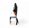 Decorative wooden wing chair 1980s