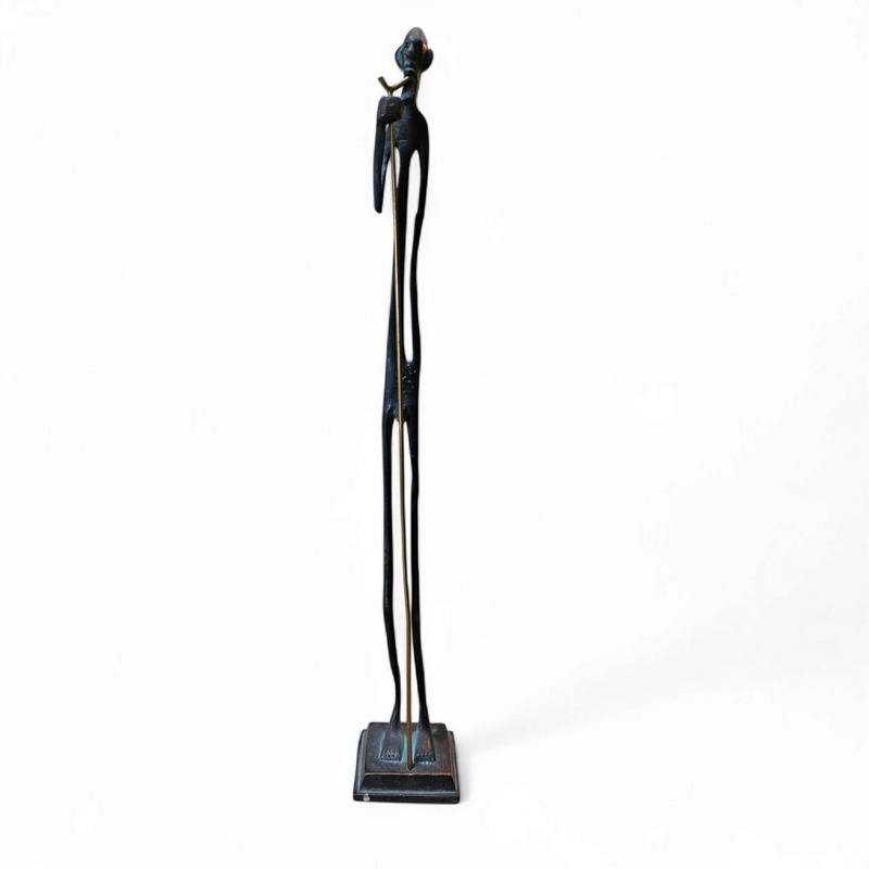 African bronze figure sculpture 1970s