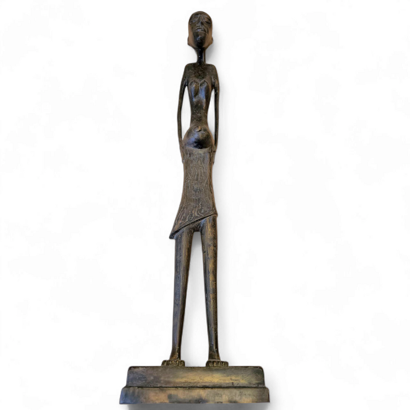 African bronze figure sculpture 1970s