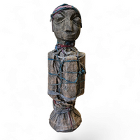 African sculpture / multi material figure / height 65 cm / 1970s