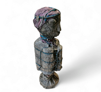 African sculpture / multi material figure / height 65 cm / 1970s