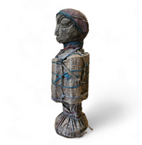 African sculpture / multi material figure / height 65 cm / 1970s