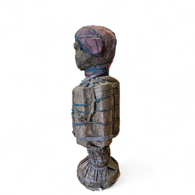 African sculpture / multi material figure / height 65 cm / 1970s
