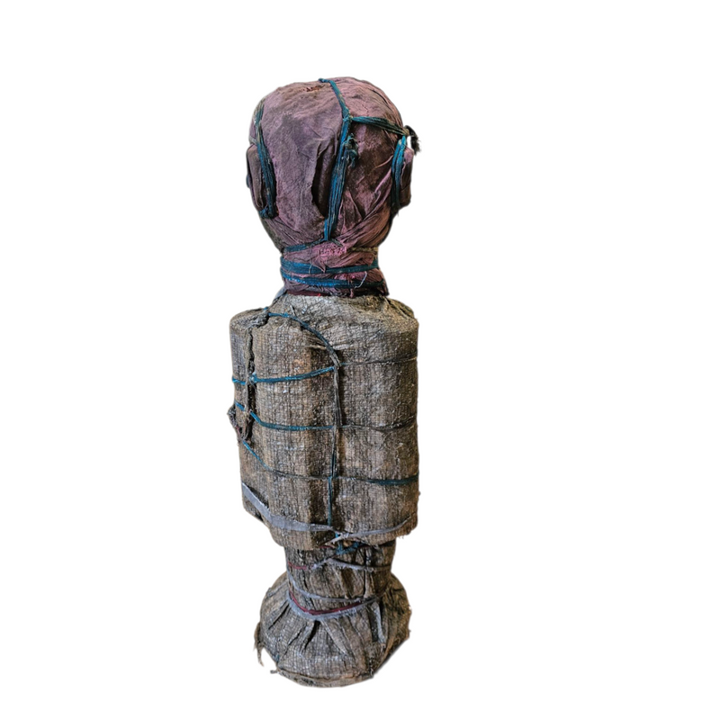 African sculpture / multi material figure / height 65 cm / 1970s