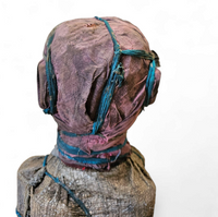 African sculpture / multi material figure / height 65 cm / 1970s