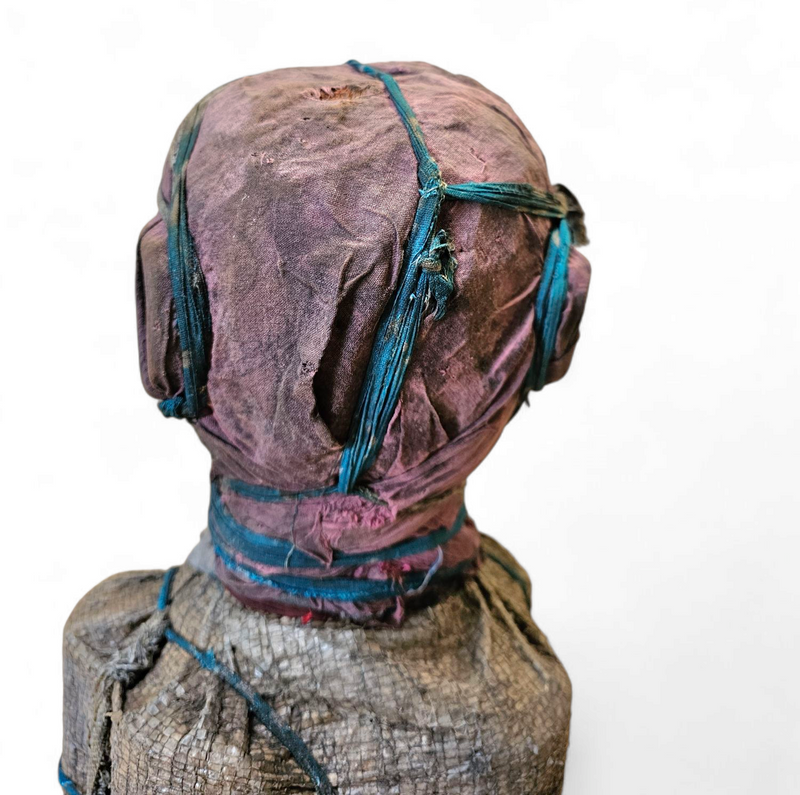 African sculpture / multi material figure / height 65 cm / 1970s