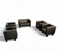 4 x Black Leather Poltrona Frau Moji Armchairs by Shigeru Uchida
1 x Moji two seater
Stunning condition