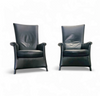 2 x Armchair by Wittmann /design Paolo Piva / Model Alta Highback / black leather