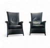 2 x Armchair by Wittmann /design Paolo Piva / Model Alta Highback / black leather