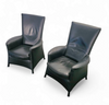 2 x Armchair by Wittmann /design Paolo Piva / Model Alta Highback / black leather