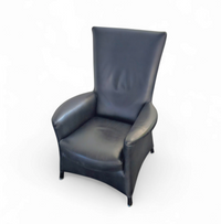 2 x Armchair by Wittmann /design Paolo Piva / Model Alta Highback / black leather