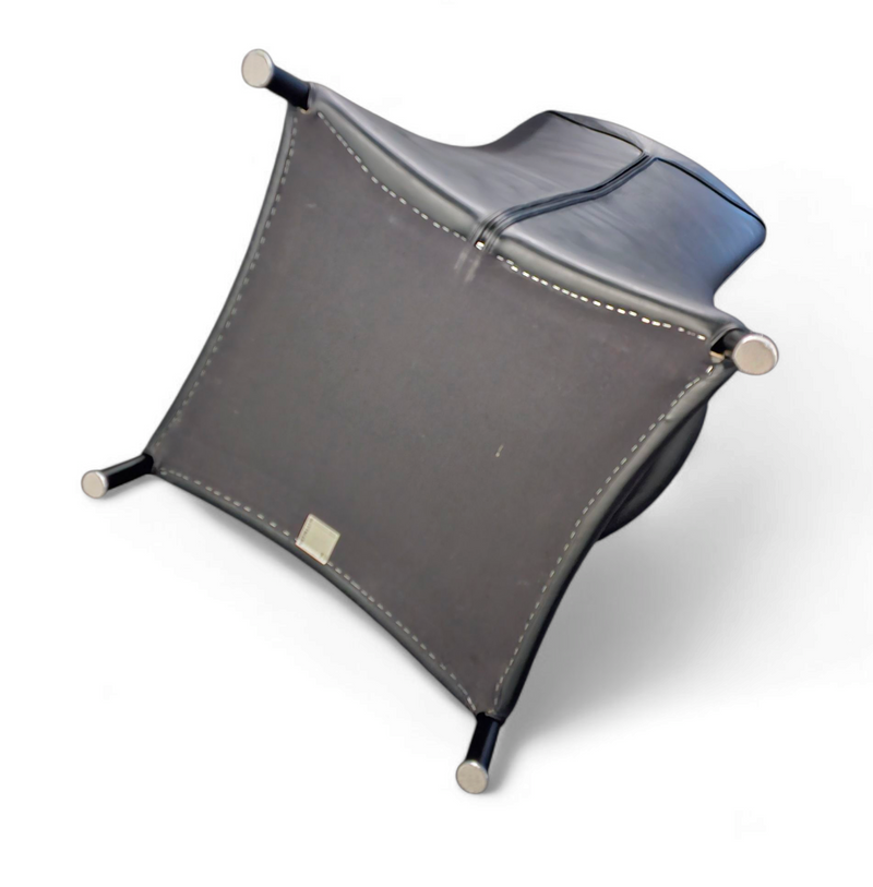 2 x Armchair by Wittmann /design Paolo Piva / Model Alta Highback / black leather