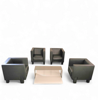 4 x Black Leather Poltrona Frau Moji Armchairs by Shigeru Uchida
1 x Moji two seater
Stunning condition
