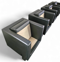 4 x Black Leather Poltrona Frau Moji Armchairs by Shigeru Uchida
1 x Moji two seater
Stunning condition
