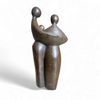Solid Bronze figures / family with child 1960s
