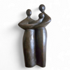 Solid Bronze figures / family with child 1960s