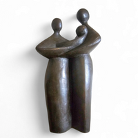 Solid Bronze figures / family with child 1960s