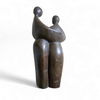 Solid Bronze figures / family with child 1960s