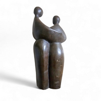 Solid Bronze figures / family with child 1960s
