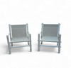 2 x Plastic / pvc pipe / mesh / indoor / outdoor chairs / 1970s