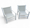 2 x Plastic / pvc pipe / mesh / indoor / outdoor chairs / 1970s