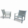 2 x Plastic / pvc pipe / mesh / indoor / outdoor chairs / 1970s