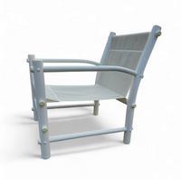 2 x Plastic / pvc pipe / mesh / indoor / outdoor chairs / 1970s