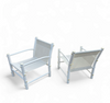 2 x Plastic / pvc pipe / mesh / indoor / outdoor chairs / 1970s