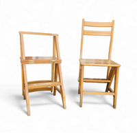 2 x library ladder chair 1950s
