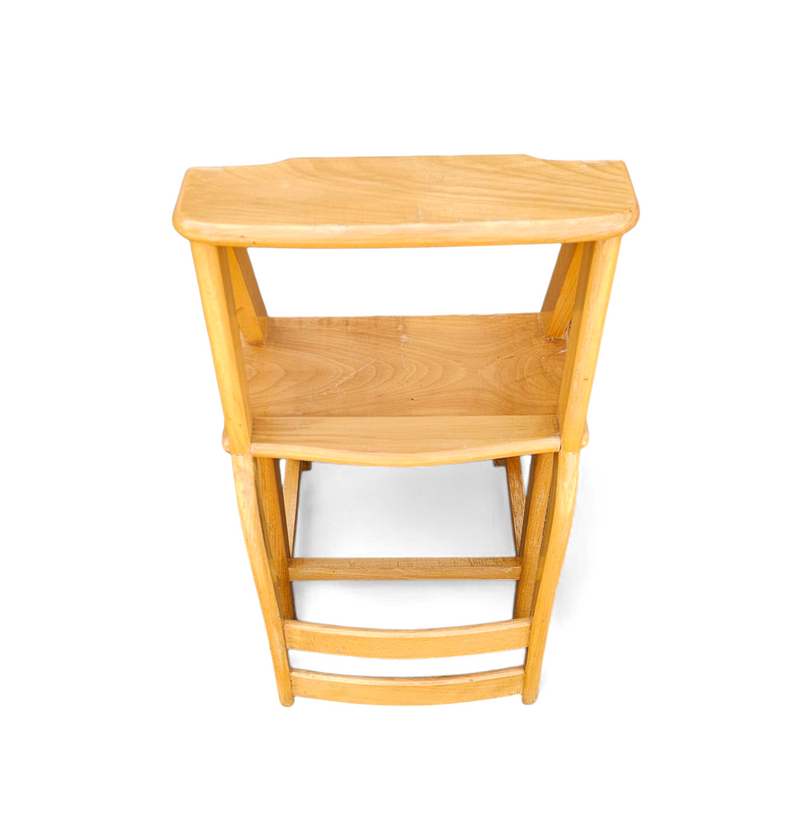 2 x library ladder chair 1950s