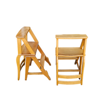 2 x library ladder chair 1950s