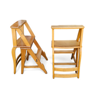 2 x library ladder chair 1950s