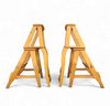 2 x library ladder chair 1950s