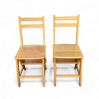 2 x library ladder chair 1950s