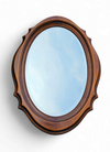 Oval Mirror 1960s / facet cut