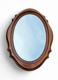 Oval Mirror 1960s / facet cut
