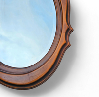 Oval Mirror 1960s / facet cut