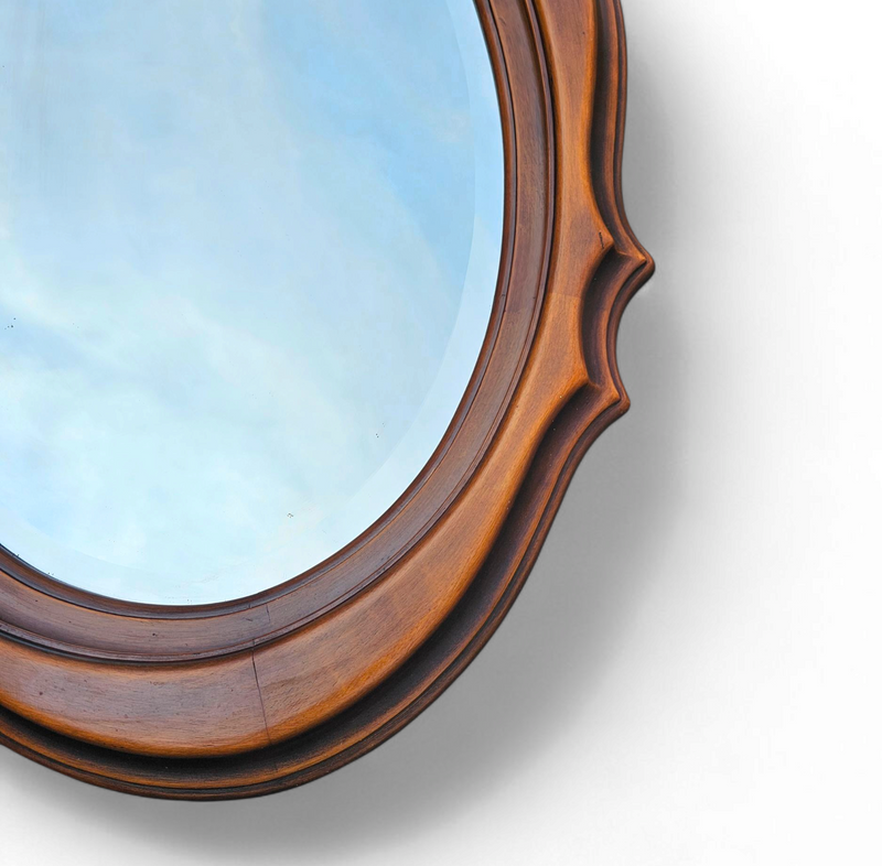 Oval Mirror 1960s / facet cut