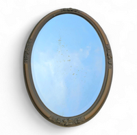 Oval Mirror / plaster / wood / 1930s / facet cut