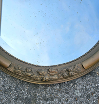 Oval Mirror / plaster / wood / 1930s / facet cut