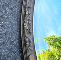 Oval Mirror / plaster / wood / 1930s / facet cut