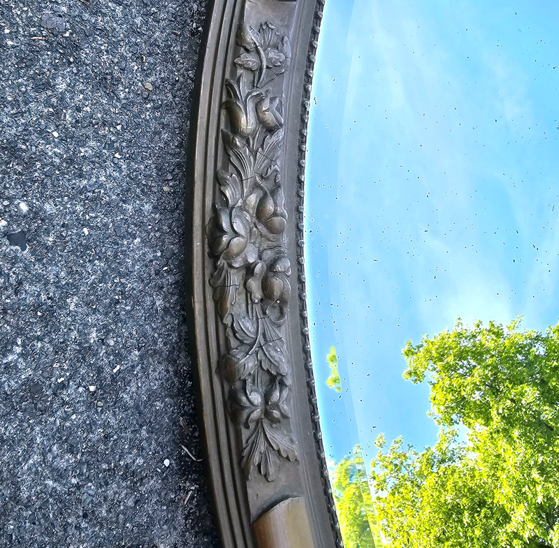 Oval Mirror / plaster / wood / 1930s / facet cut